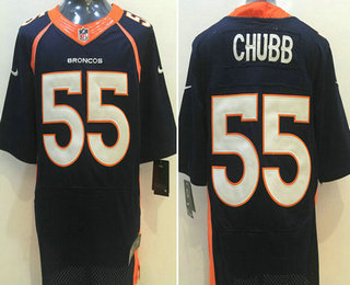 Men's Denver Broncos #55 Bradley Chubb Navy Blue Alternate NFL Nike Elite Jersey