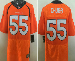 Men's Denver Broncos #55 Bradley Chubb Orange Team Color NFL Nike Elite Jersey