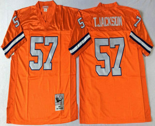 Men's Denver Broncos #57 Tom Jackson Orange Throwback Jersey by Mitchell & Ness