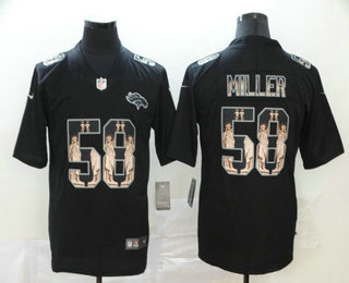 Men's Denver Broncos #58 Von Miller 2019 Black Statue Of Liberty Stitched NFL Nike Limited Jersey