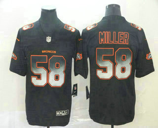 Men's Denver Broncos #58 Von Miller Black 2019 Vapor Smoke Fashion Stitched NFL Nike Limited Jersey