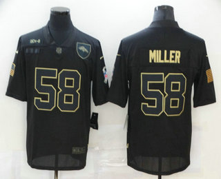 Men's Denver Broncos #58 Von Miller Black 2020 Salute To Service Stitched NFL Nike Limited Jersey