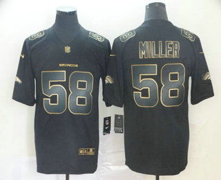 Men's Denver Broncos #58 Von Miller Black Gold 2019 Vapor Untouchable Stitched NFL Nike Limited Jersey