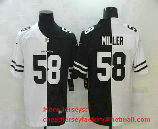 Men's Denver Broncos #58 Von Miller White Black Peaceful Coexisting 2020 Vapor Untouchable Stitched NFL Nike Limited Jersey
