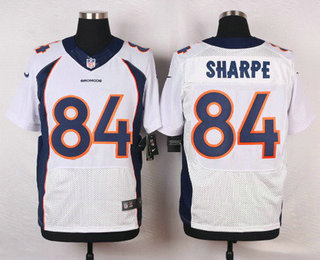 Men's Denver Broncos #84 Shannon Sharpe White Retired Player NFL Nike Elite Jersey