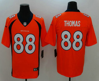 Men's Denver Broncos #88 Demaryius Thomas Orange 2017 Vapor Untouchable Stitched NFL Nike Limited Jersey