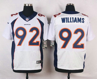 Men's Denver Broncos #92 Sylvester Williams White Road NFL Nike Elite Jersey