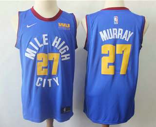 Men's Denver Nuggets #27 Jamal Murray New Light Blue 2019 Nike Swingman Western Union Stitched NBA Jersey