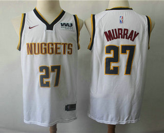 Men's Denver Nuggets #27 Jamal Murray New White 2019 Nike Swingman Western Union Stitched NBA Jersey