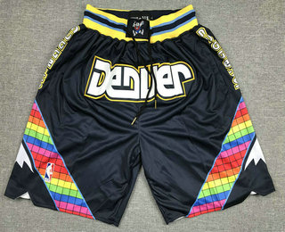 Men's Denver Nuggets Black Nike Diamond 2022 City Edition Swingman Stitched Shorts
