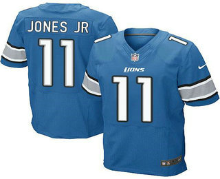 Men's Detroit Lions #11 Marvin Jones Jr Light Blue Team Color NFL Nike Elite Jersey
