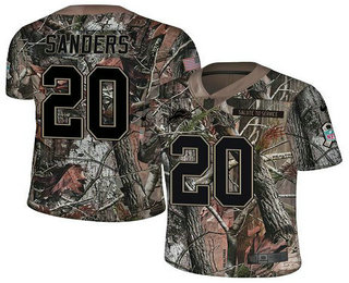 Men's Detroit Lions #20 Barry Sanders Camo Stitched NFL Rush Realtree Nike Limited Jersey