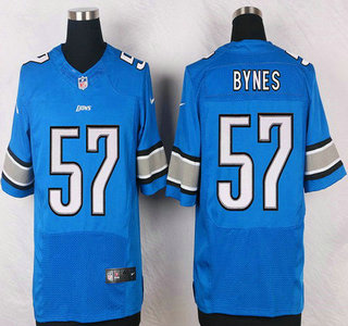 Men's Detroit Lions #57 Josh Bynes Light Blue Team Color NFL Nike Elite Jersey