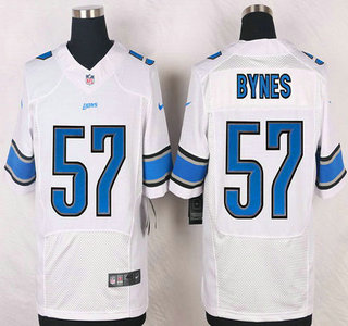 Men's Detroit Lions #57 Josh Bynes White Road NFL Nike Elite Jersey