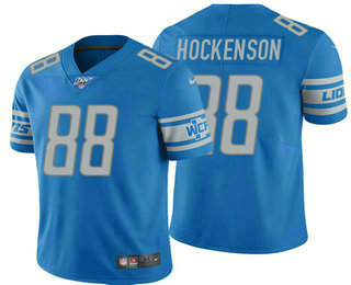 Men's Detroit Lions #88 TJ Hockenson Light Blue 2021 Vapor Untouchable Stitched NFL Nike Limited Jersey