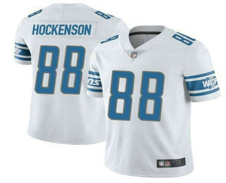 Men's Detroit Lions #88 TJ Hockenson White 2021 Vapor Untouchable Stitched NFL Nike Limited Jersey