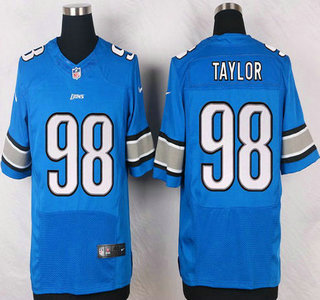 Men's Detroit Lions #98 Devin Taylor Light Blue Team Color NFL Nike Elite Jersey