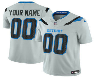 Men's Detroit Lions Active Player Custom Grey 2026 FUSE Rivalries Collection Limited Stitched Jersey