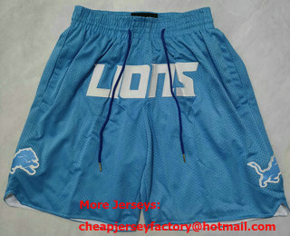 Men's Detroit Lions Blue Just Don Shorts