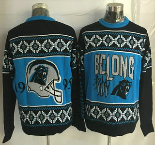 Men's Detroit Lions Blue With Black NFL Sweater