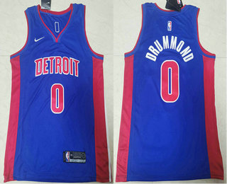 Men's Detroit Pistons #0 Andre Drummond Blue 2019 Nike Swingman Stitched NBA Jersey
