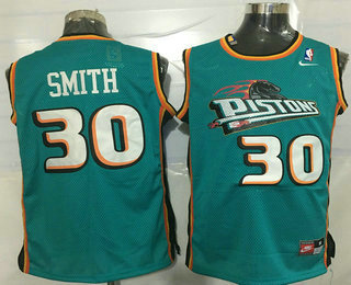 Men's Detroit Pistons #30 Joe Smith Teal Green Soul Swingman Jersey