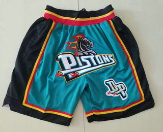 Men's Detroit Pistons Green Just Don Shorts Swingman Shorts