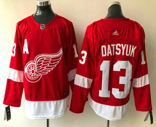 Men's Detroit Red Wings #13 Pavel Datsyuk Red Home 2017-2018 Hockey Stitched NHL Jersey