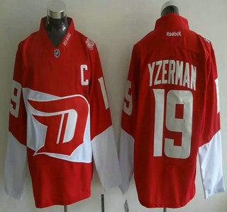 Men's Detroit Red Wings #19 Steve Yzerman Reebok Red 2016 Stadium Series Team Premier Jersey