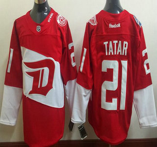 Men's Detroit Red Wings #21 Tomas Tatar Reebok Red 2016 Stadium Series Team Premier Jersey