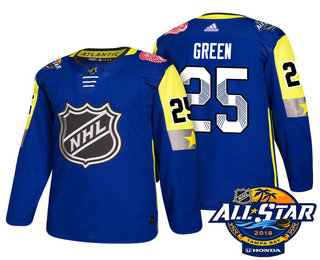 Men's Detroit Red Wings #25 Mike Green Blue 2018 NHL All-Star Stitched Ice Hockey Jersey