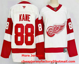 Men's Detroit Red Wings #88 Patrick Kane White 2025 Stitched Jersey