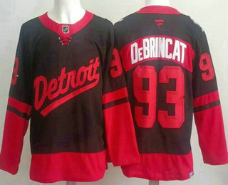 Men's Detroit Red Wings #93 Alex DeBrincat Black 2025 Stadium Series Authentic Jerse