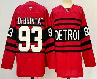 Men's Detroit Red Wings #93 Alex DeBrincat Red Alternate Authentic Jersey
