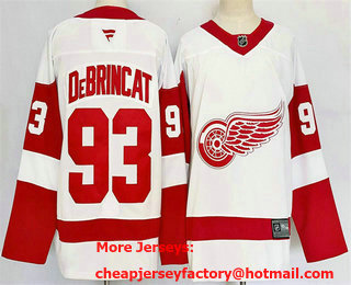 Men's Detroit Red Wings #93 Alex DeBrincat White 2025 Stitched Jersey