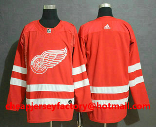 Men's Detroit Red Wings Blank Red Drift Fashion Adidas Stitched NHL Jersey