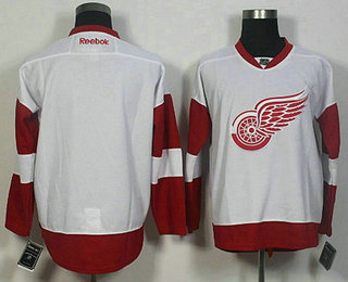 Men's Detroit Red Wings Blank White Reebok Jersey