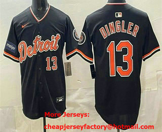 Men's Detroit Tigers #13 Dillon Dingler Navy Limited Jersey