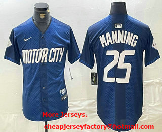 Men's Detroit Tigers #25 Matt Manning 2024 Navy City Connect Cool Base Limited Stitched Jersey