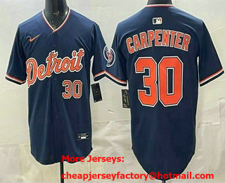 Men's Detroit Tigers #30 Kerry Carpenter Navy Limited Jersey