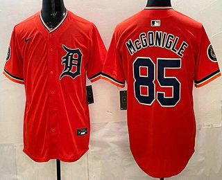 Men's Detroit Tigers #85 Kevin McGonigle Orange Limited Jersey