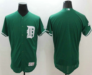 Men's Detroit Tigers Blank Green Celtic Flexbase Authentic Collection Player Jersey