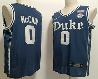 Men's Duke Blue Devils #0 Jared McCAIN Navy College Basketball Jersey