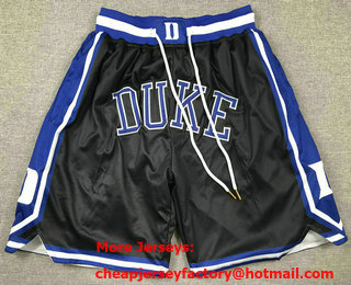 Men's Duke Blue Devils Black Just Don Shorts