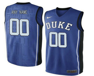 Men's Duke Blue Devils Customized V Neck College Basketball Elite Jersey - - Royal Blue