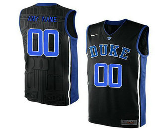 Men's Duke Blue Devils Customized V Neck College Basketball Elite Jersey - Black