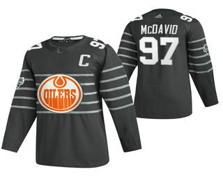 Men's Edmonton Oilers #97 Connor McDavid Gray 2020 NHL All-Star Game Adidas Stitched NHL Jersey