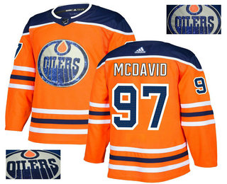 Men's Edmonton Oilers #97 Connor McDavid Orange 2018 Collection Edition Hockey Stitched NHL Jersey