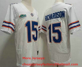 Men's Florida Gators #15 Anthony Richardson White College Football Jersey