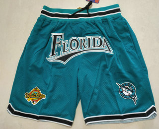 Men's Florida Marlins Green Just Don Swingman Shorts